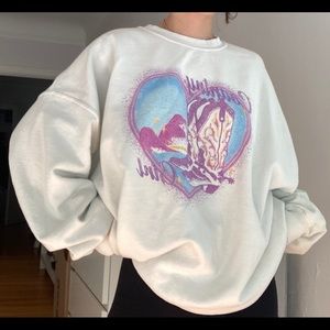 ASOS country girl off white crewneck